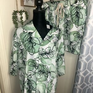 Pitri Textured Warmup Shorts and shirt - Green/combo